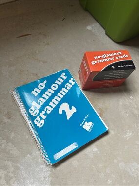 Grammar workbook and cards